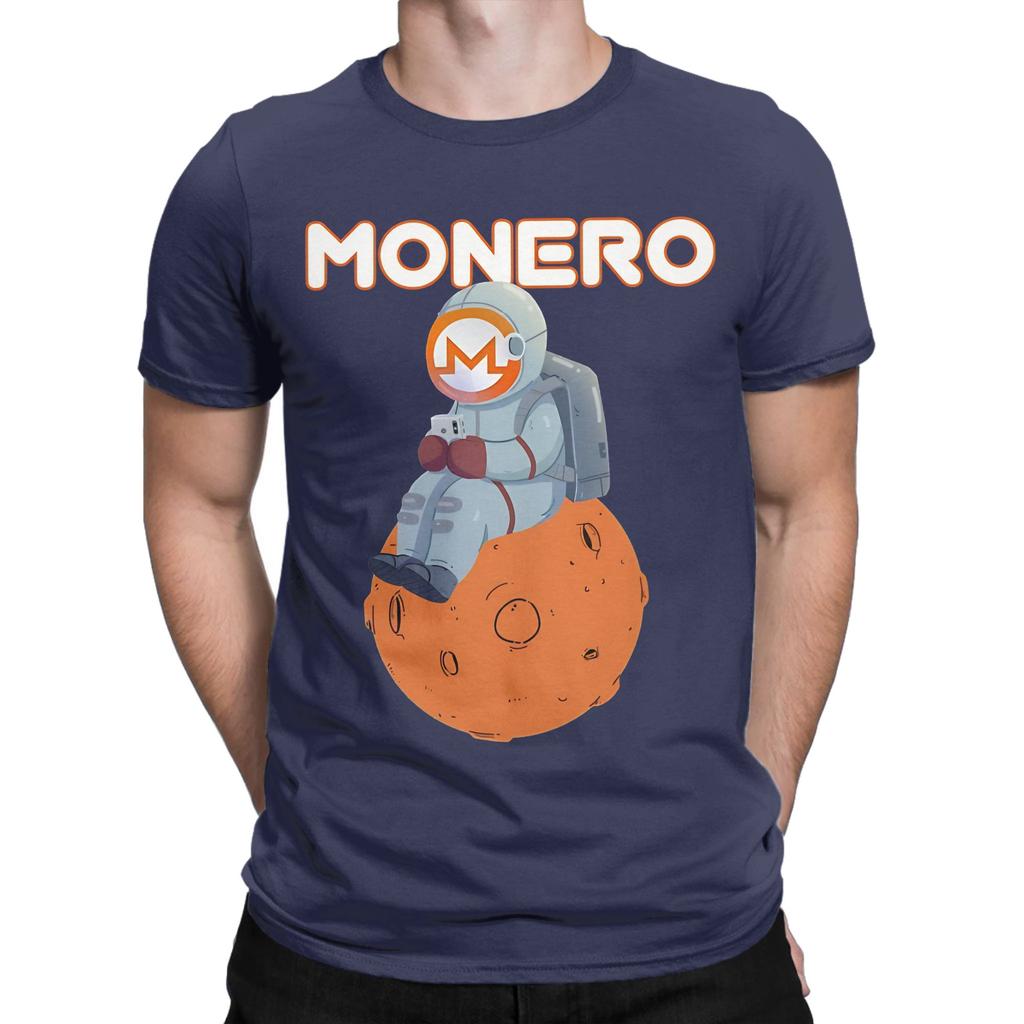 Moon Unisex Planet Monero Xmr Crypto Novelty 100 Cotton Tshirt Monero Xmr Tops Tees For Unisex
