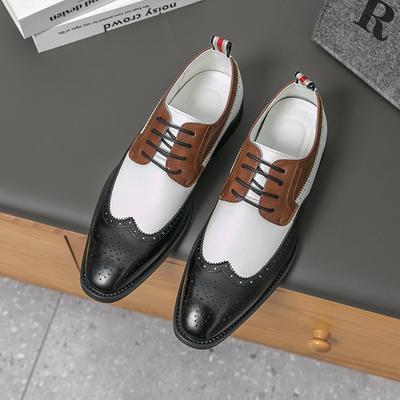 Chaussures Brogue pour Homme Style Britannique Tendance Bureau Entretiens Chaussures de Ville Business Haut de Gamme Banquet Polyvalentes Chaussures en Cuir pour Homme
