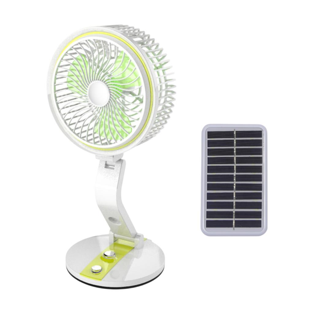 Multifunctional Desk Lamp Folding Student Dormitory Small Electric Fan Solar Fan Outdoor USB Charging Wall Hanging