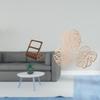 Tropical Palm Desk Organizer with Wooden Compartments Creative Storage Box for Office Kitchen Table