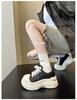 Fashion Autumn New Thick Sole Single Shoes Women Fashion Round Head Front Strap Thick Sole Anti-slip Wear-resistant Low-top Shoes
