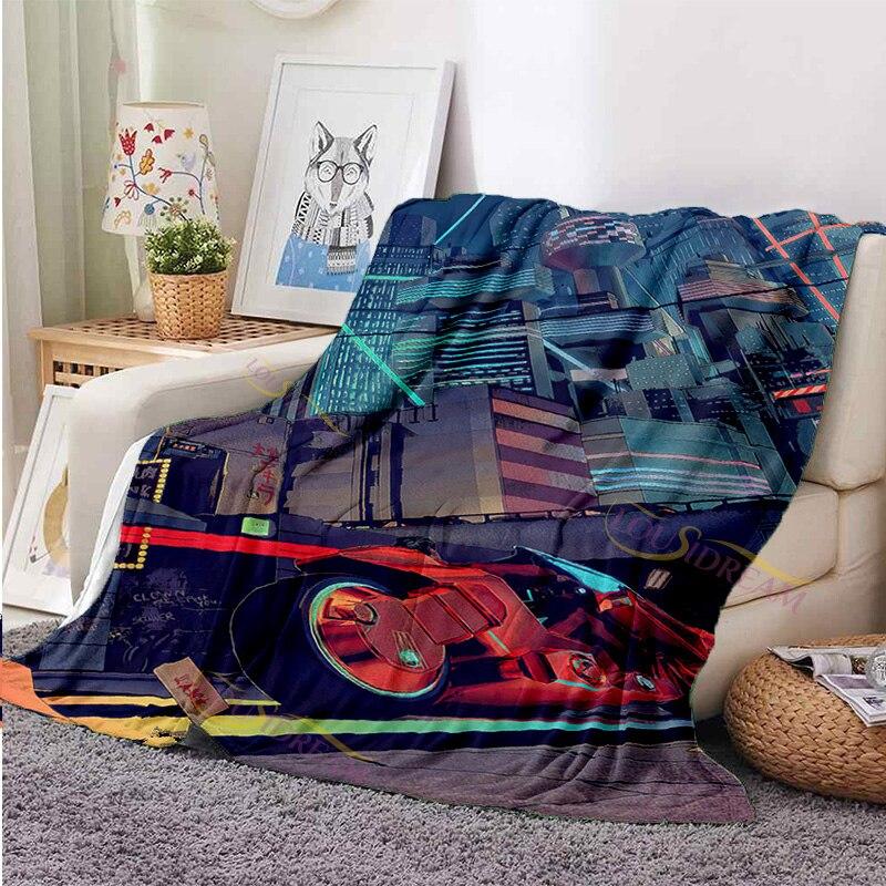 Akira Movie Blanket Manga Ultra-Soft Flannel Blanket Warm Throw Fleece Blanket Home Decor for Bed Sofa In All Season Retro Decor