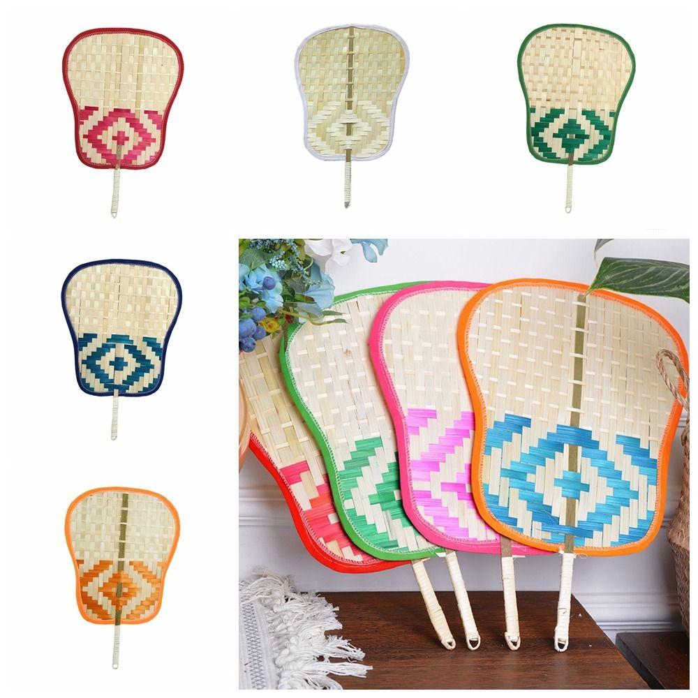 Hand-wove Bamboo Weaving Fan Old-fashioned Plantain Fan Portable Hand Cattail Fan Summer Cooling