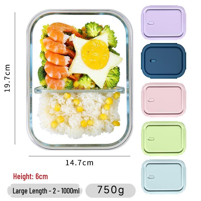Microwave-Safe Glass Lunch Bento Box for Fresh Storage