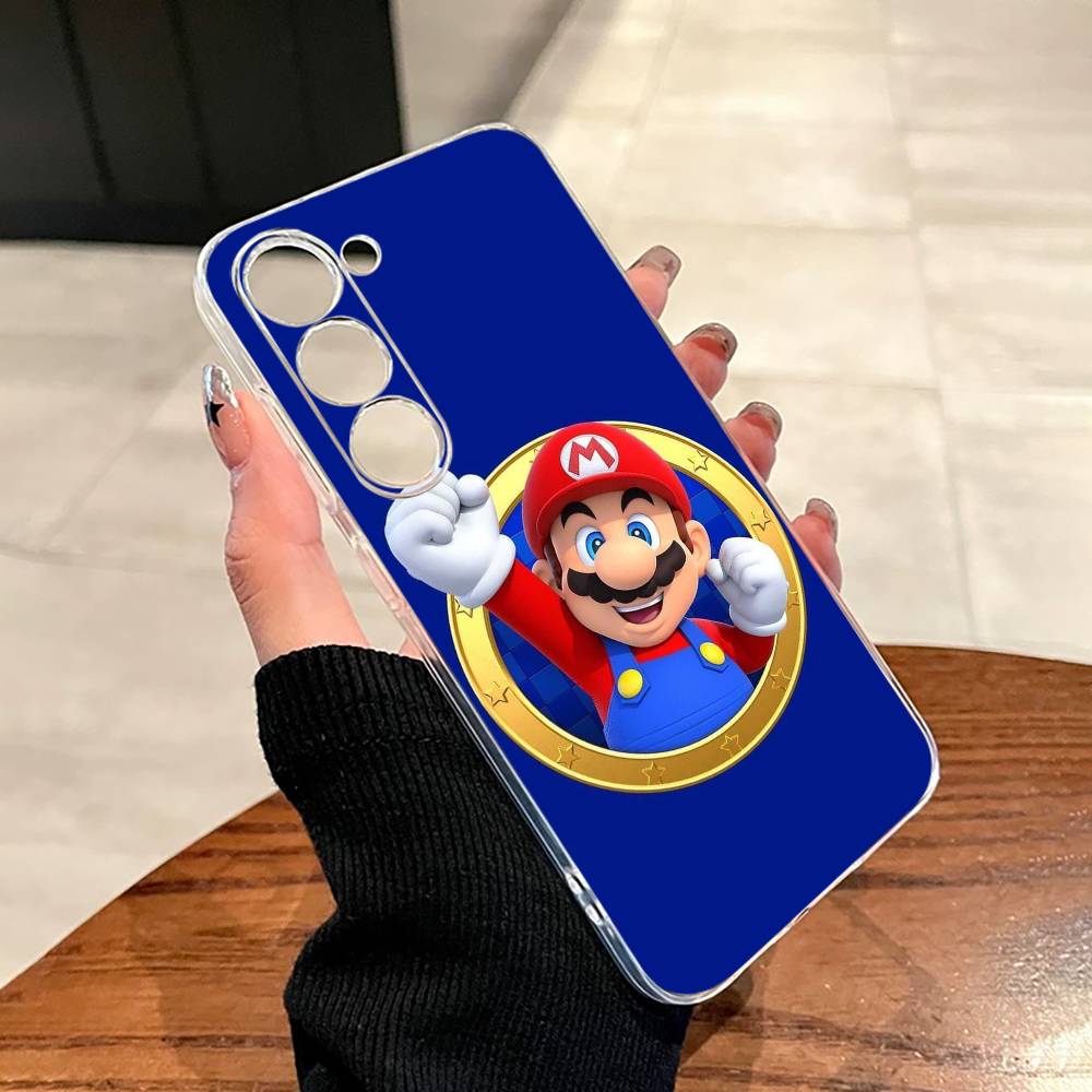 Cartoon Super M-MarioS Bros Phone Case For SamsungA10,12,20,21S,30,31,40,50,51,52,70,71 Transparent Cover