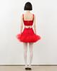 Leobyui Tulle Tiered Skirt Red