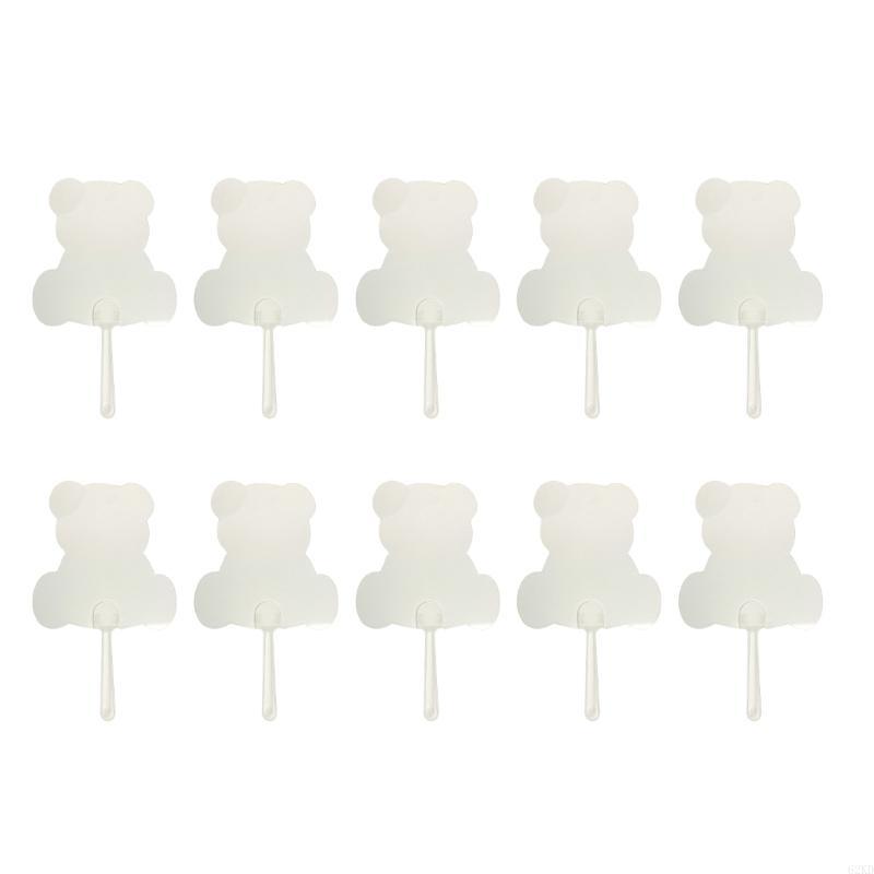 62KD 10pcs DIY Blank Fan Ornament Multifunction Household Decorative Fan