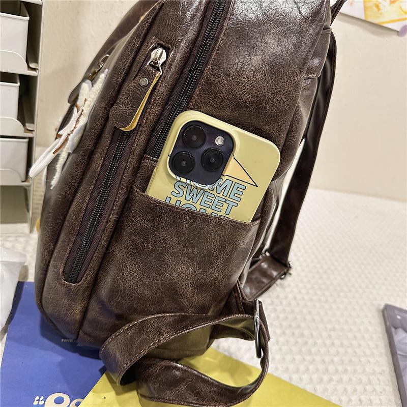 Vintage College Rucksack Bestickter Rucksack Große Kapazität Studenten Schultasche