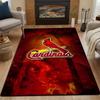 Red Cardinal Bird Logo Design Patterned Carpet, Non Slip Mat Suitable for Living Room and Bedroom Sofas