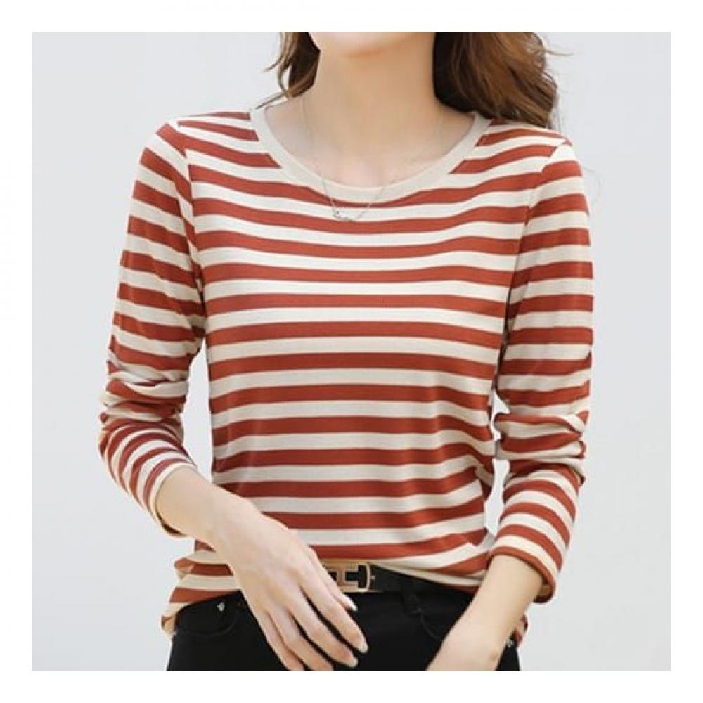 Navava NT602 Daily STripe Long Sleeve T shirT