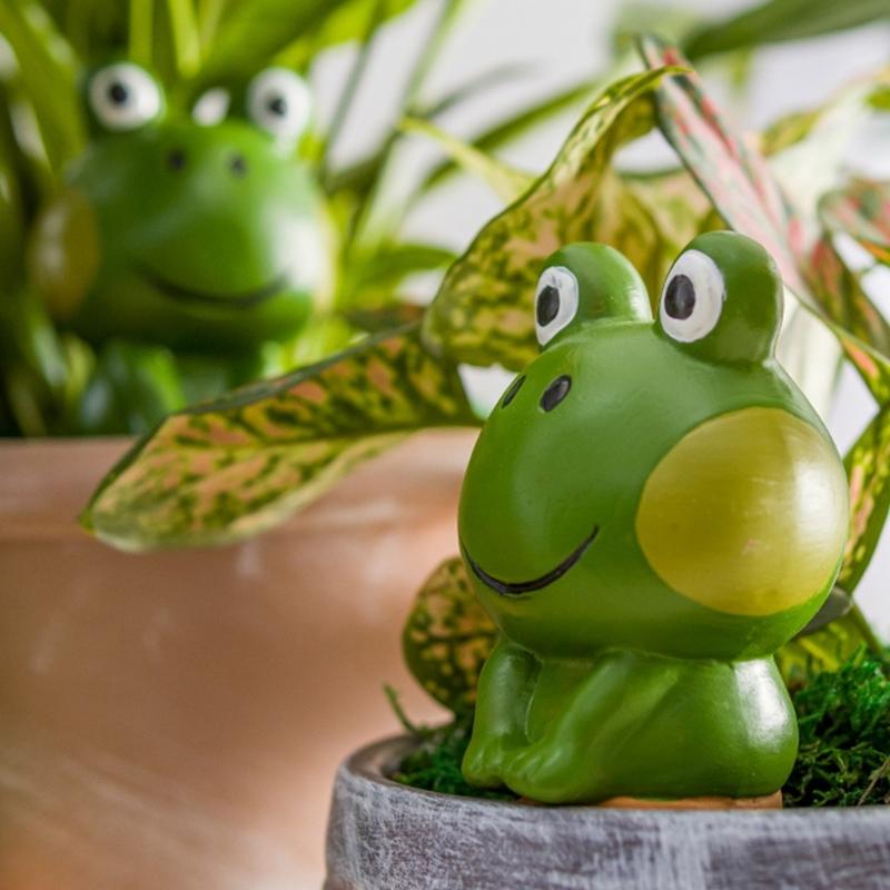 4pcs Frog Watering Globes Self Watering System Spikes Automatic Waterer Irrigation Drippers for Pots Plant Reservoir
