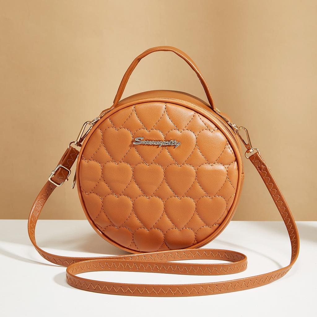 Láska Vyšívaná Malá Kulatá Kabelka pro Ženy  Ženská Kabelka  Tašky přes Rameno  Nová Vůně Malá  Temperamentní Crossbody Kabelka  Módní Trend