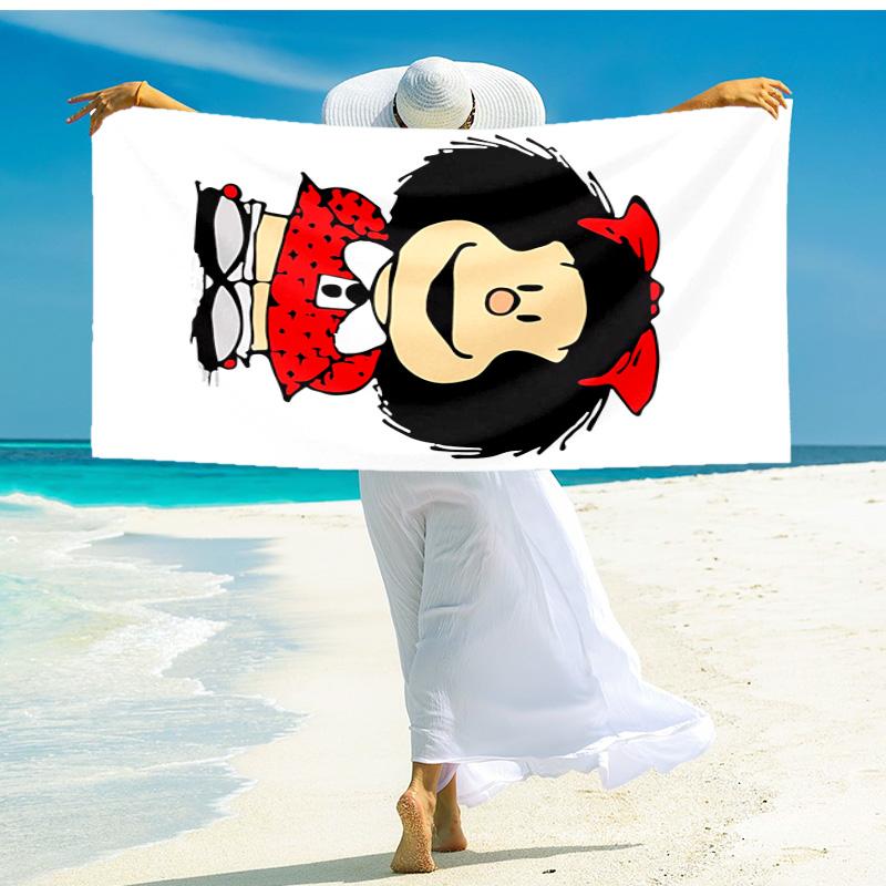 1pc Mafaldas Outfit beach towel,quick drying absorbent beach towel,outdoor sports swimming beach towel,Soft and comfortable Y73015