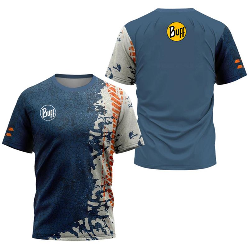 Summer Round Neck 3D BUFF Print Top Fashionable Casual Sport Short Sleeved Men's T-shirts