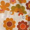 GAERetro Flowers Shower Curtain Groovy Brown Orange Sun Flower Vintage 70s Fabric Shower Curtains Set for Bathroom Decor 72x72