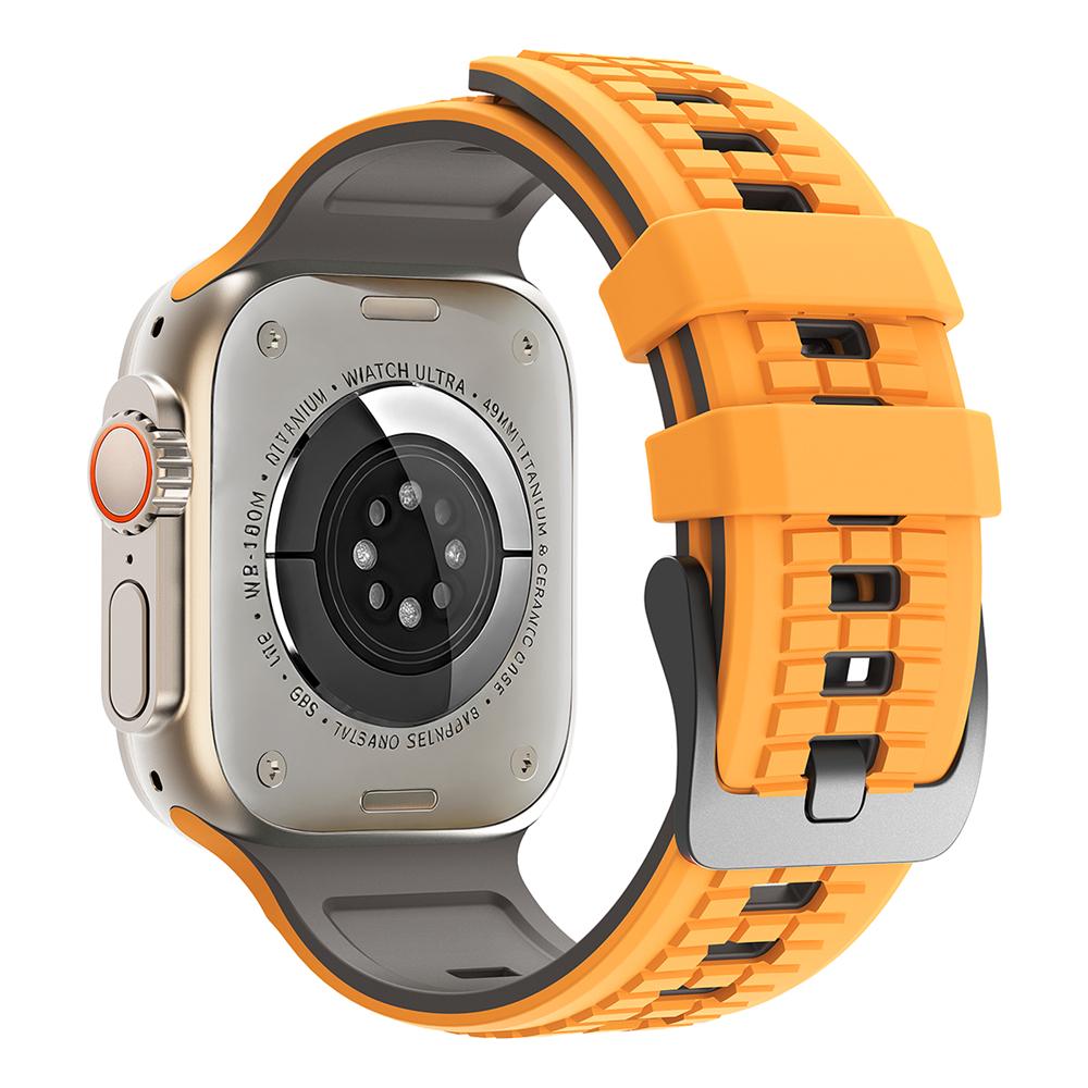 Silikonarmband för Apple Watch Ultra 3 2 Series 11 10 9 8 SE 7 6 5 4 3 Armband Correa iWatch-band 49mm 45mm 44mm 46mm Armband