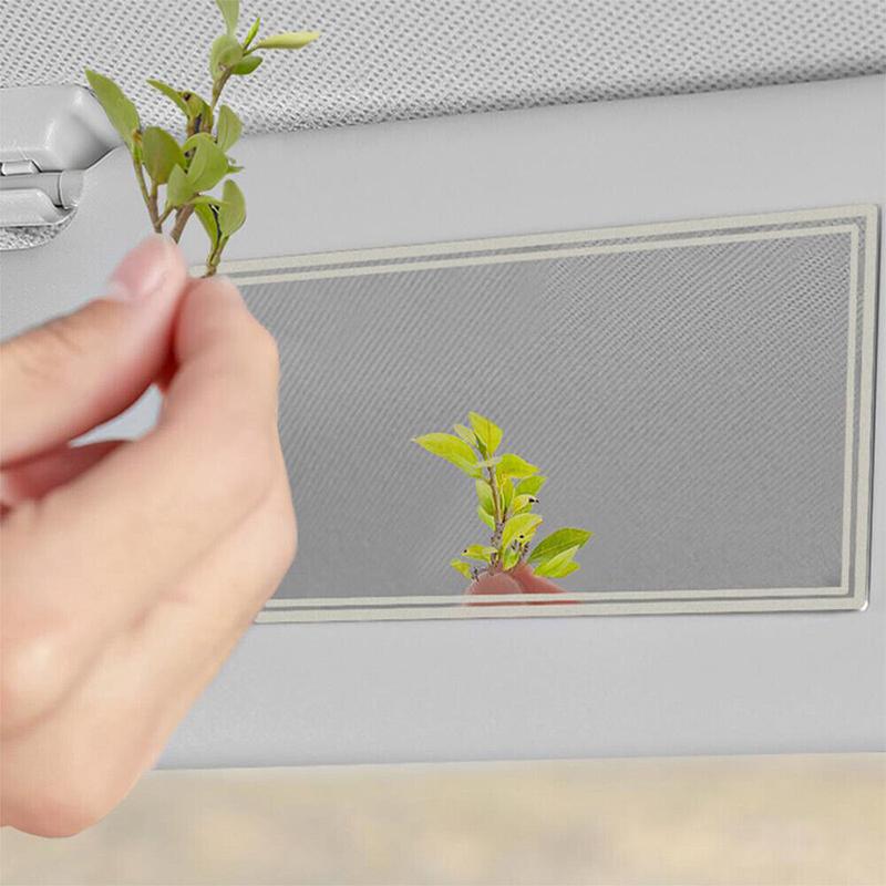 15x8cm Car HD Makeup Mirror Stainless Steel Universal Auto Accessories Sun Visor Mirror Adhesive Shatterproof Cosmetic