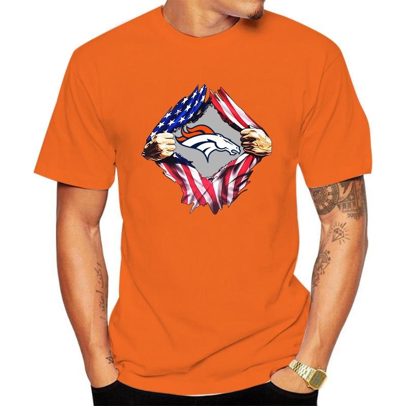Football T Shirt Men Cotton Print American Flag Crack Graphic Short Sleeve Tees NFL Team Fan Casual Sports Tops Summer O-Neck Daily Wear Shirts