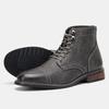 Stivali da Uomo alla Moda Stivali Casual in Pelle di Alta Qualità Classici Stringati Stivaletto alla Caviglia Stivali Eleganti da Uomo per il Lavoro Oxford High Top Botas