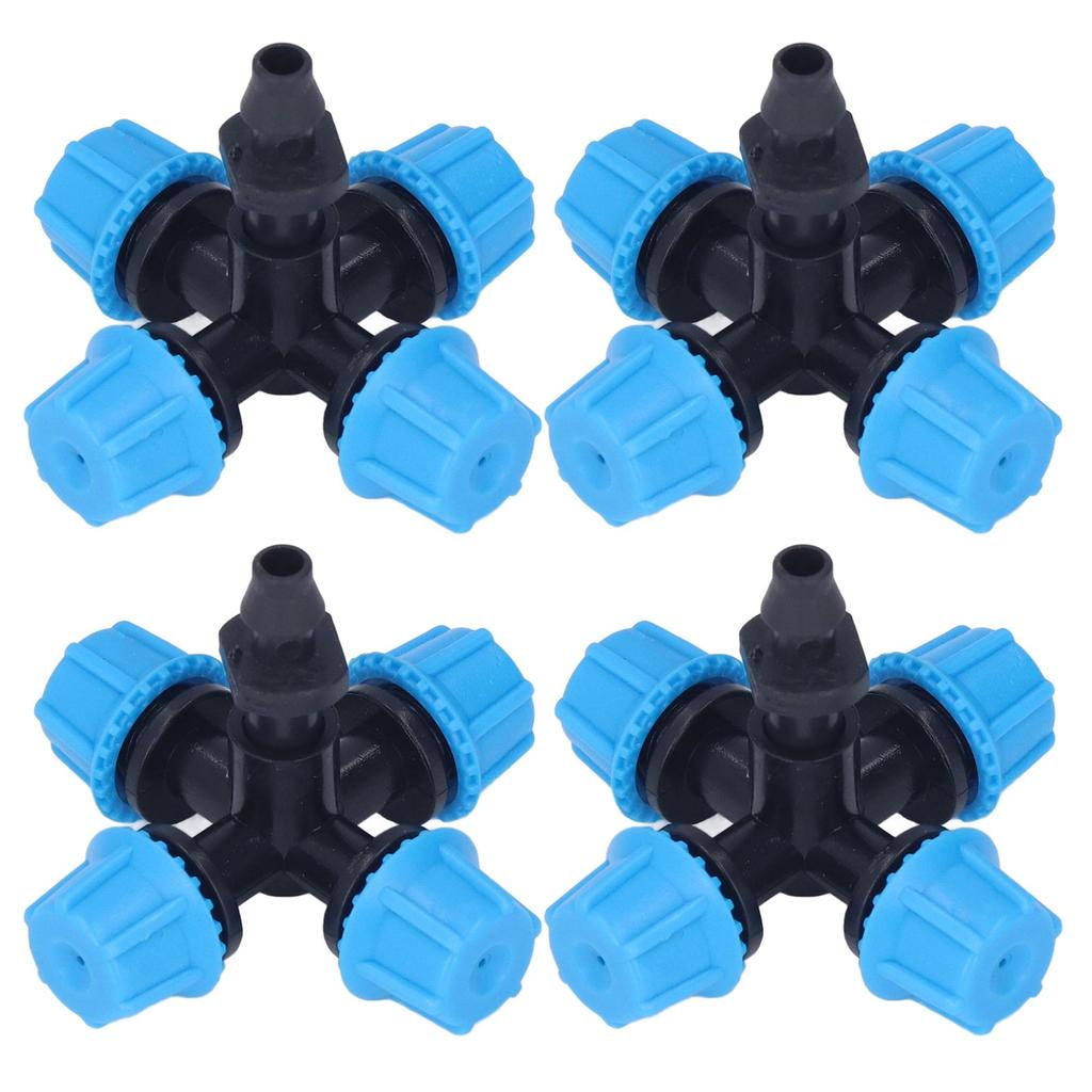 20Pcs Cross Spray Nozzle Irrigation Cross Atomization Micro Nozzle for Lawn Garden Terrace