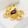 Squisita Spilla a Farfalla in Strass di Alta Gamma Oro Opaco Retro Versatile da Donna per Abito Cappotto Corsage Gioiello Spilla