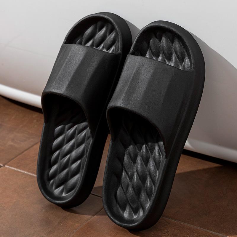 Cool Slippers for Women's New Indoor Home Bathing Non-slip EVA Thick Soft Bottom Couple Sandals for Men