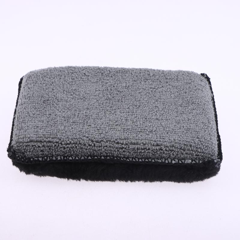 2/5Pcs Auto Interior Fleece Scrubbing Towel For Plastic Leather Wax Sponge Car Cleaning Tools Car Cleaning Microfiber Sponge