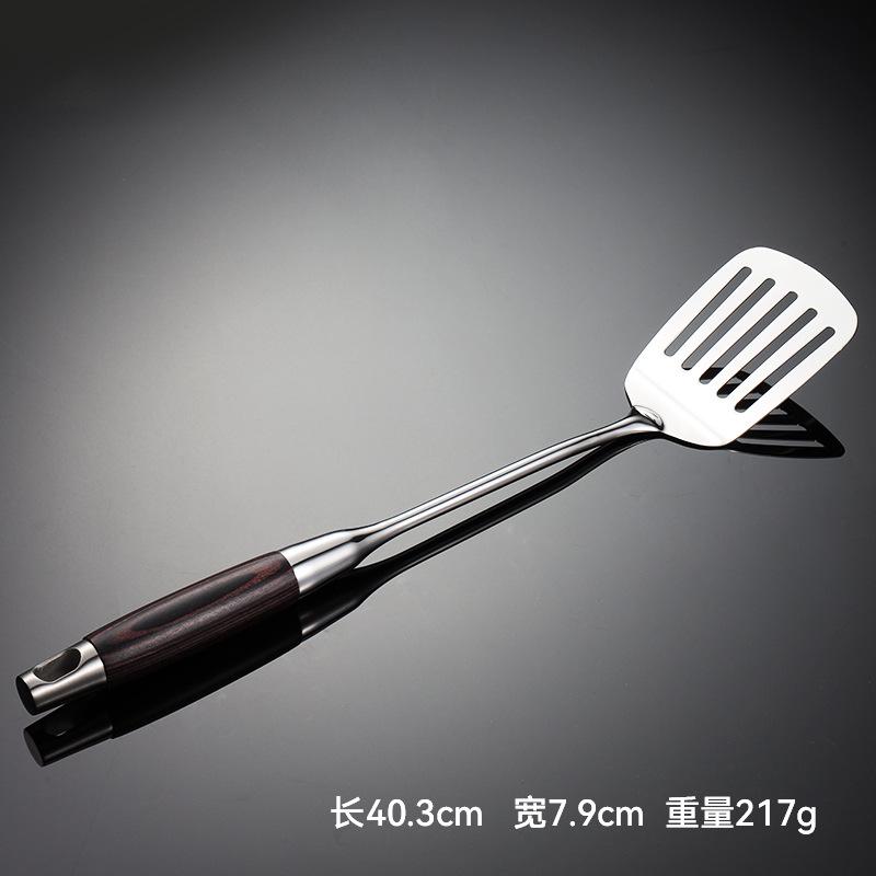 316 Stainless Steel Black Color Wood Multi-specification Spatula Kitchen Utensils Cooking Spoon Spatula Rosewood Bright Housewarming Gift