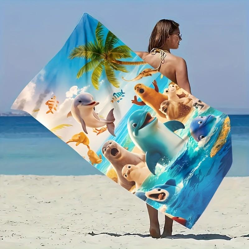 Western Southwest Geometric Tribal Aztec Border Pattern Microfiber Beach Towel Boho Desert Style Quick Dry Bath Towel