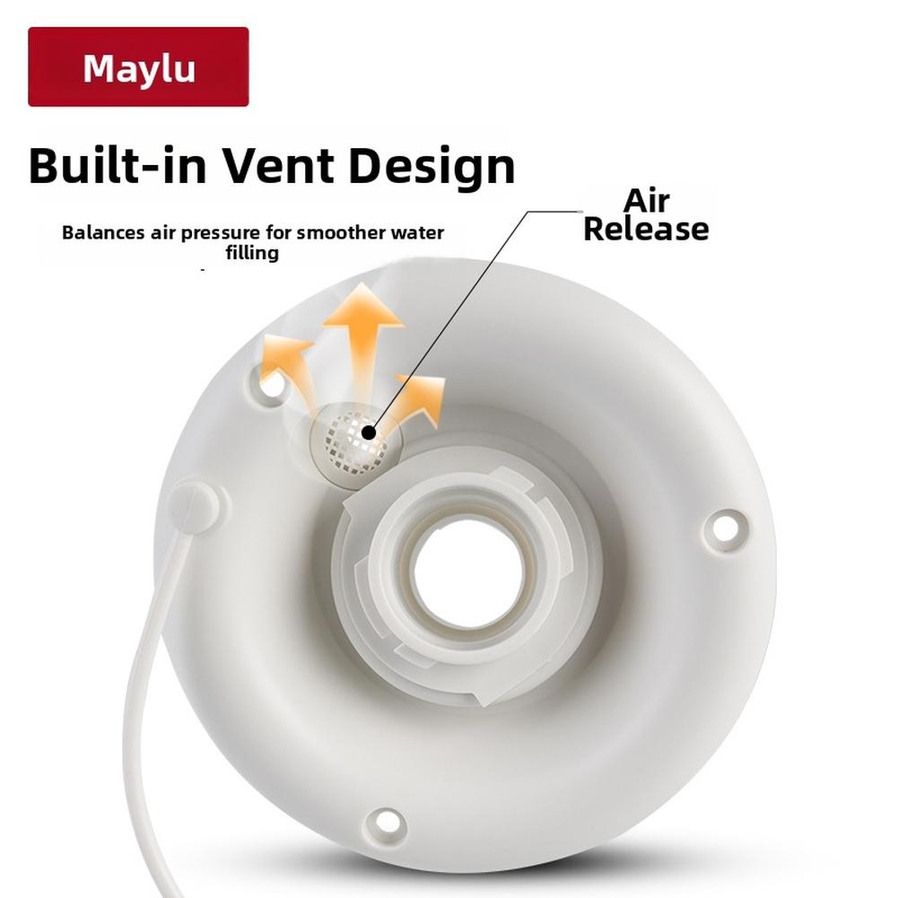 RV Gravity Water Inlet For Fresh Tank PP Material With Vent Hole Water Inlet For 30-35mm Hose Connector With Protective Cover