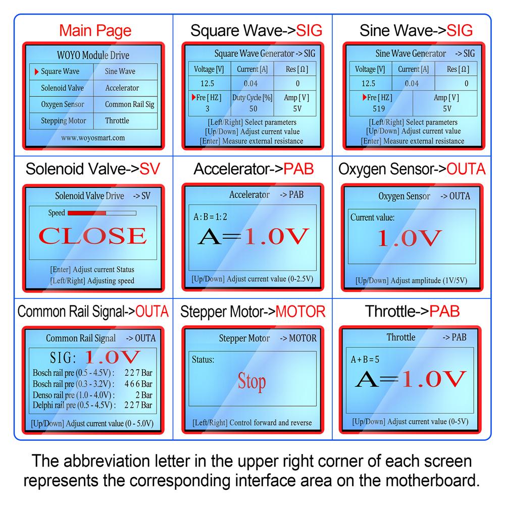 PL006 WOYO 12V Car Sensor Ignition Coil Tester Injector Solenoid Valve Stepper Motor Signal Simulator Module Drive Moto PL 006