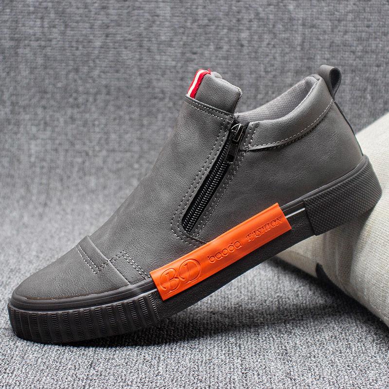 New Fashion Style Mens Casual Shoes High-top Plus Cashmere Mens Casual Shoes for Autumn and Spring Mens Sneakers