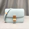 Leather spring and summer new bag women's messenger bag women's box small square bag, women's bag small shoulder tofu bag