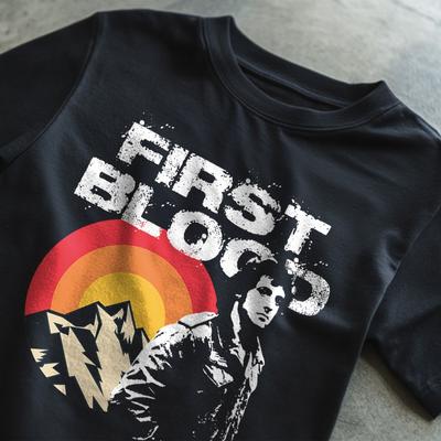 Rambo První krev Rocky Vtipný citát Stallone Retro 80. léta 90. léta Tričko