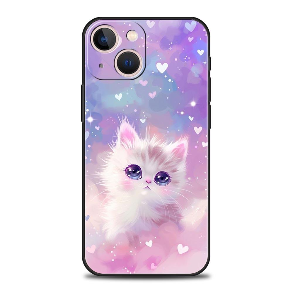 Buntes Katzen-Design Handyhülle Cover für iPhone 17 16 15 14 13 12 Pro Max 11 Pro Max 17 AIR Plus Stoßfeste Weiche TPU Hülle Capas
