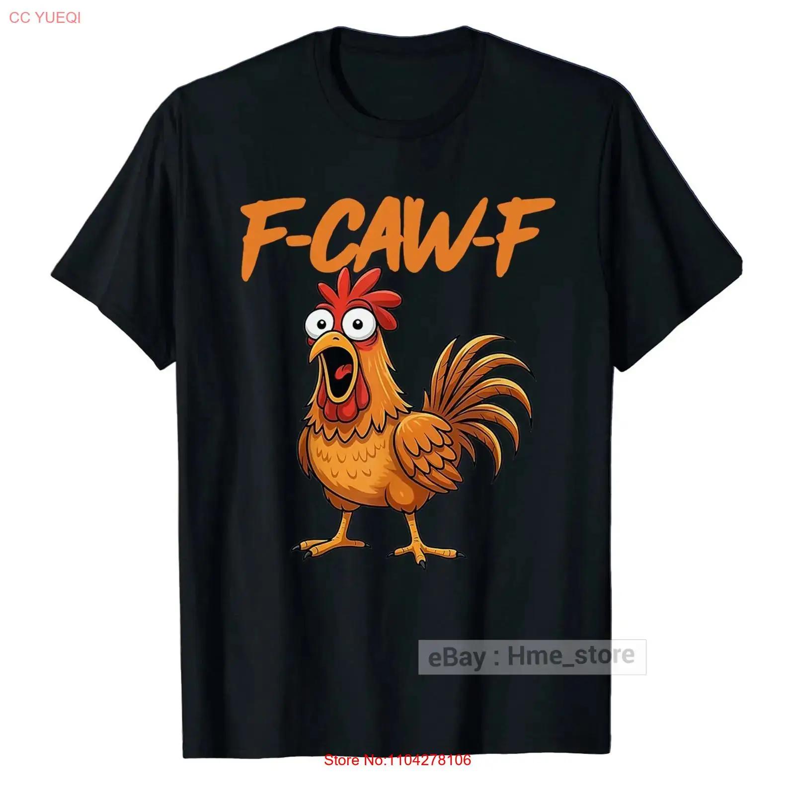 

F Caw Funny Chicken Humor T Shirt Quote Rooster Meme Birds vintage Washed streetwear Breathable designer clothes Comfortable 5XL різнокольоровий