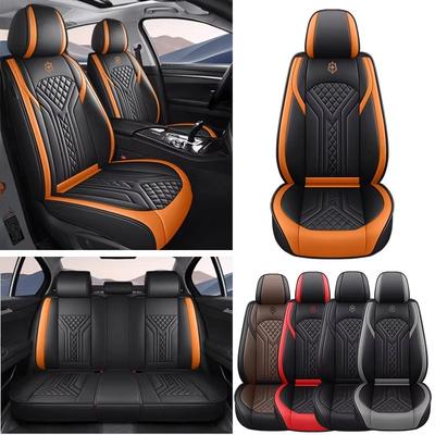 PU Perforated Leather 5-Seat Full Set Car Seat Covers – Simple & Stylish Universal Fit, Comfortable & Durable for All Seasons