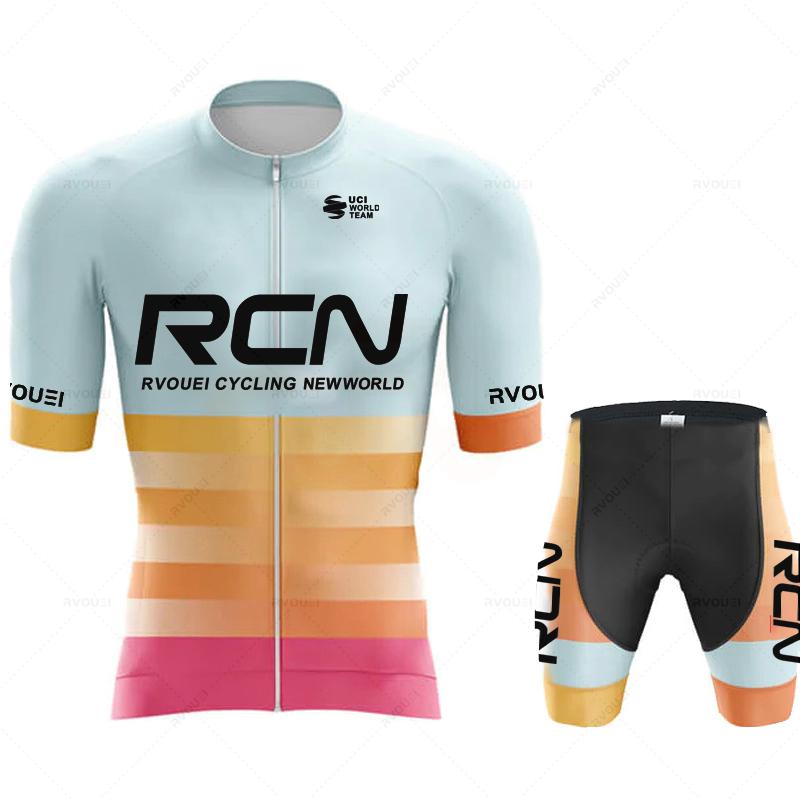 Rcn Summer Men's Clothing Cycling Shorts Mtb Cycle Jersey Complete Male Uniform Road Jacket Pants Gel Bicycle Suit Sports Set