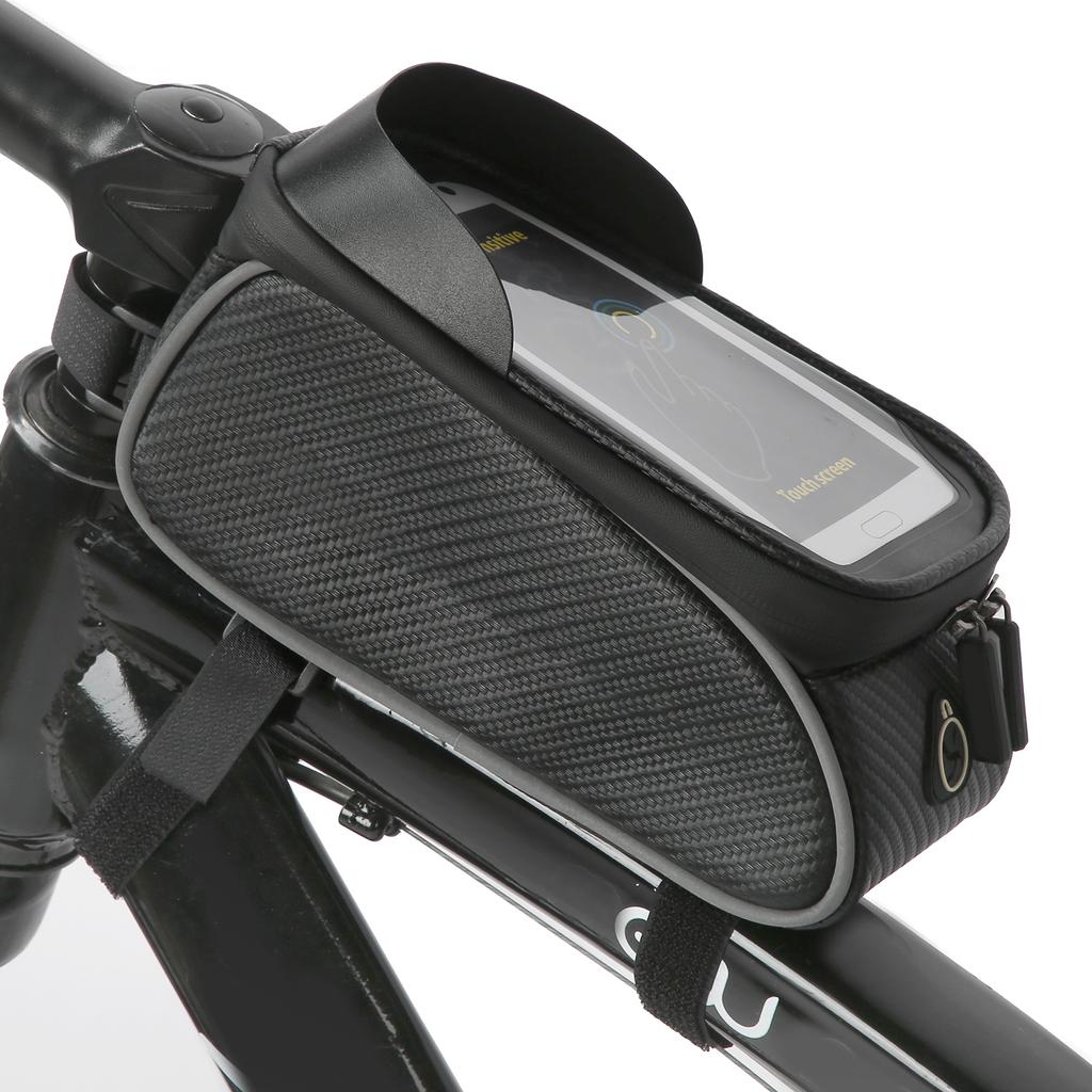 Bike Bag Outdoor Mobile Phone Front Beam Waterproof Pipe Bag Cycling Saddle Polyester