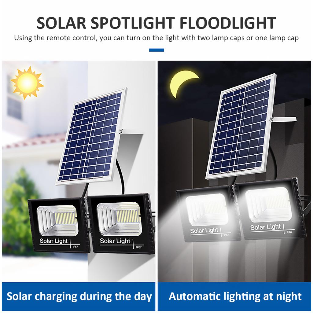 Solar LED Split Solar Light Outdoor Waterproof with Motion Sensor Floodlight Remote Control for Patio Garage Backyard Solar Ligh