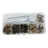 Kit di installazione professionale per bottoni a pressione in rame Heavy Duty 15 mm 12,5 mm Fissaggi per Artigianato Tessile Realizzazione di Abbigliamento