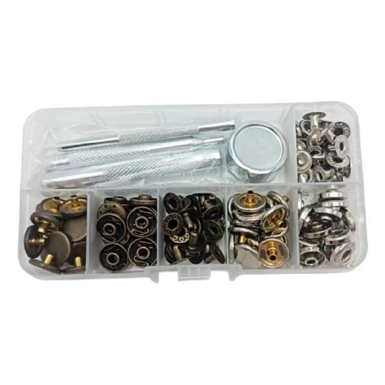 

Heavy Duty Professional Copper Snapping Button Installation Kit 15mm 12.5mm Fasteners For Textile Crafts Garment Making 12.5mm