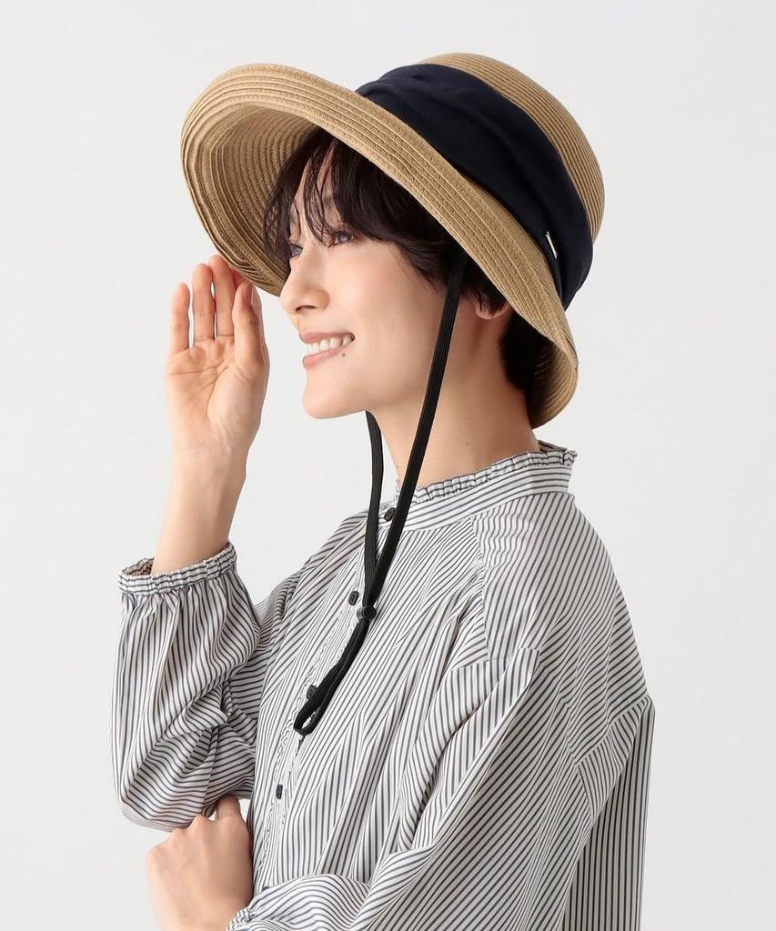 Tea AfternoonTea LIVING Hat JK28 Washable Breton UV Hat Light Brown [Afternoon Living]