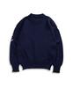 Geonjiulleunseu Crewneck Whole Garment Sweater - Navy