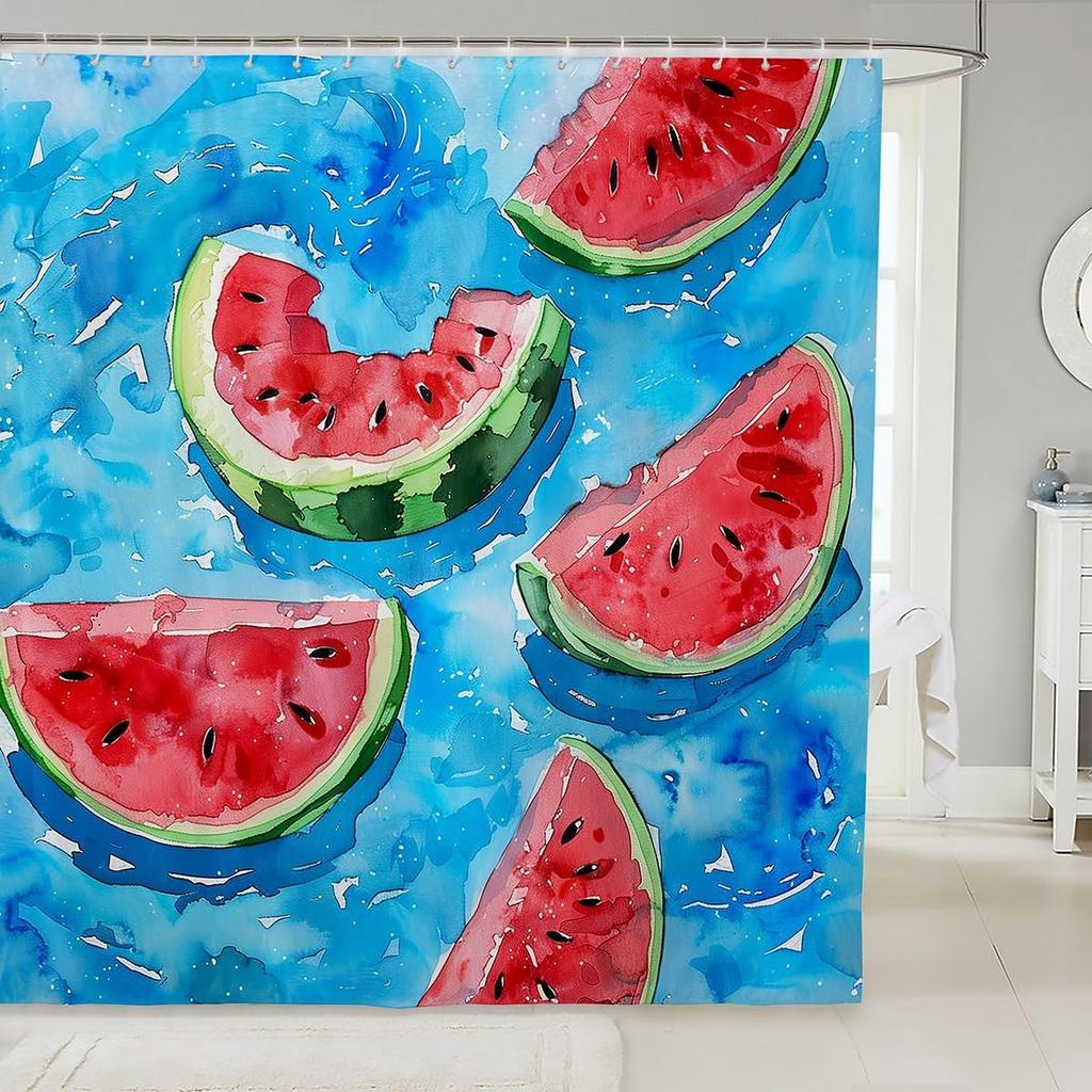 Japanese Style Moon Cherry Blossom Shower Curtain - Romantic Night Sky Scenery Bathroom Decor Women - Exotic Pink Waterproof