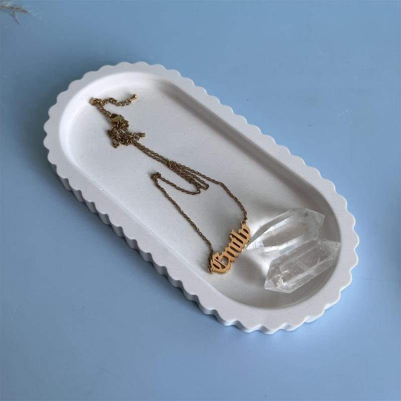 Jewelry Tray Silicone Moulds Oval Resin Tray Molds for Epoxy Resin Candle Holder Jewelry Storage Tray Home Decoration