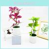 Simulated Color Multi Leaves Potted Artificial Plant Ornament Decoration
