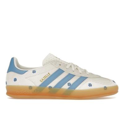 Gazelle Indoor Light Blue Floral Embroidery Women Sneakers IF4491