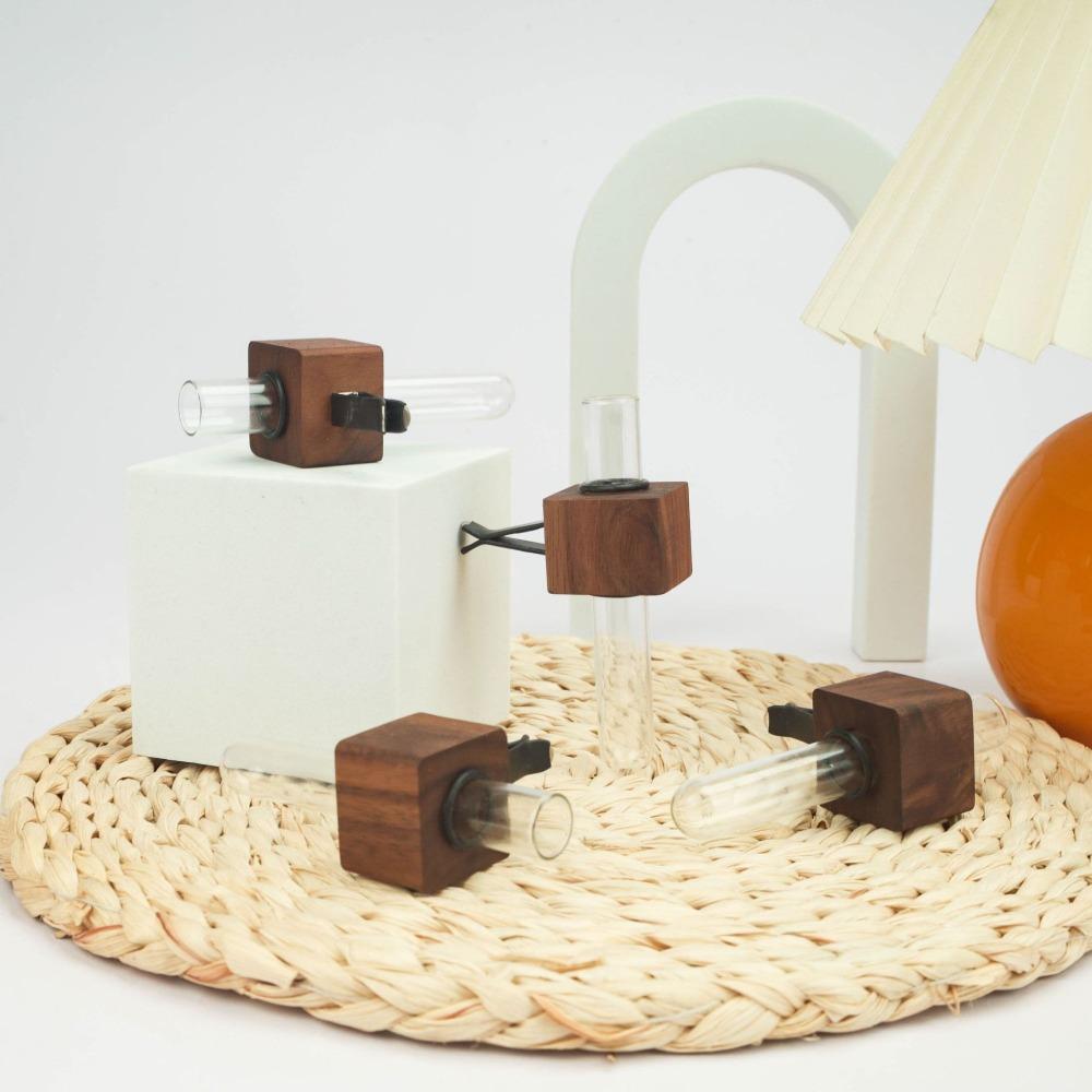 Mini Hydroponic Test Tube Vase Adjustable Car Vent Decor New Car Flower Vase Clip