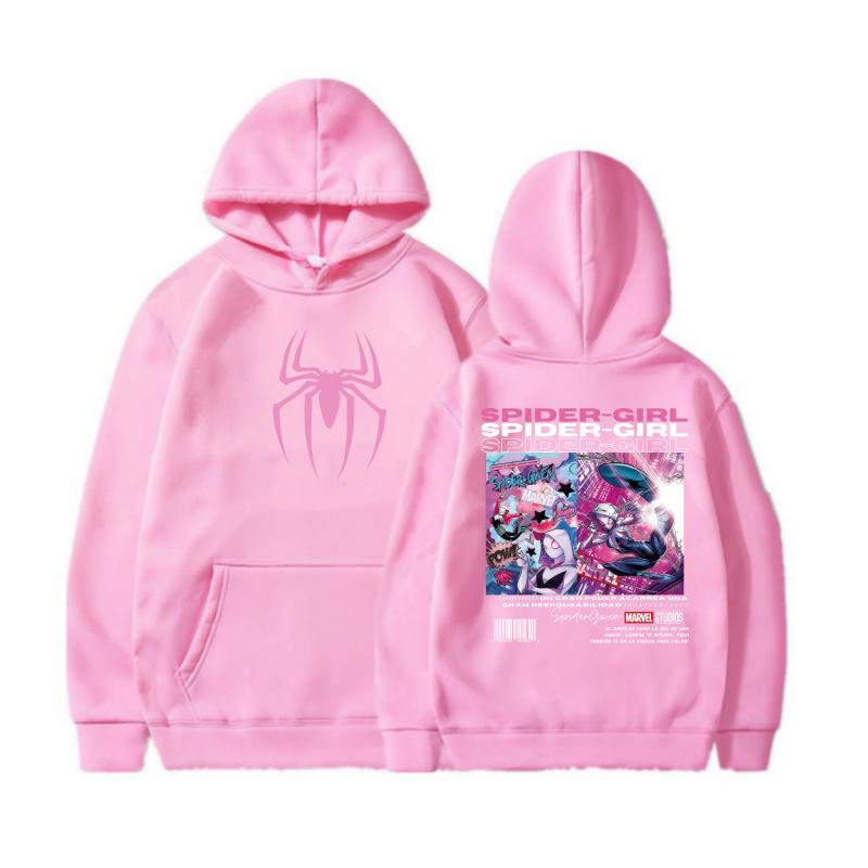 Spider-Man Unisex Fleece Hoodie: Spring & Fall Cartoon Print for Kids